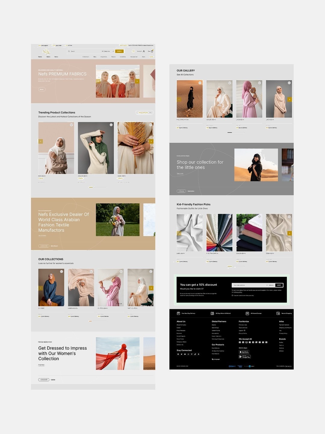 NEFS ABAYA UI DESIGN