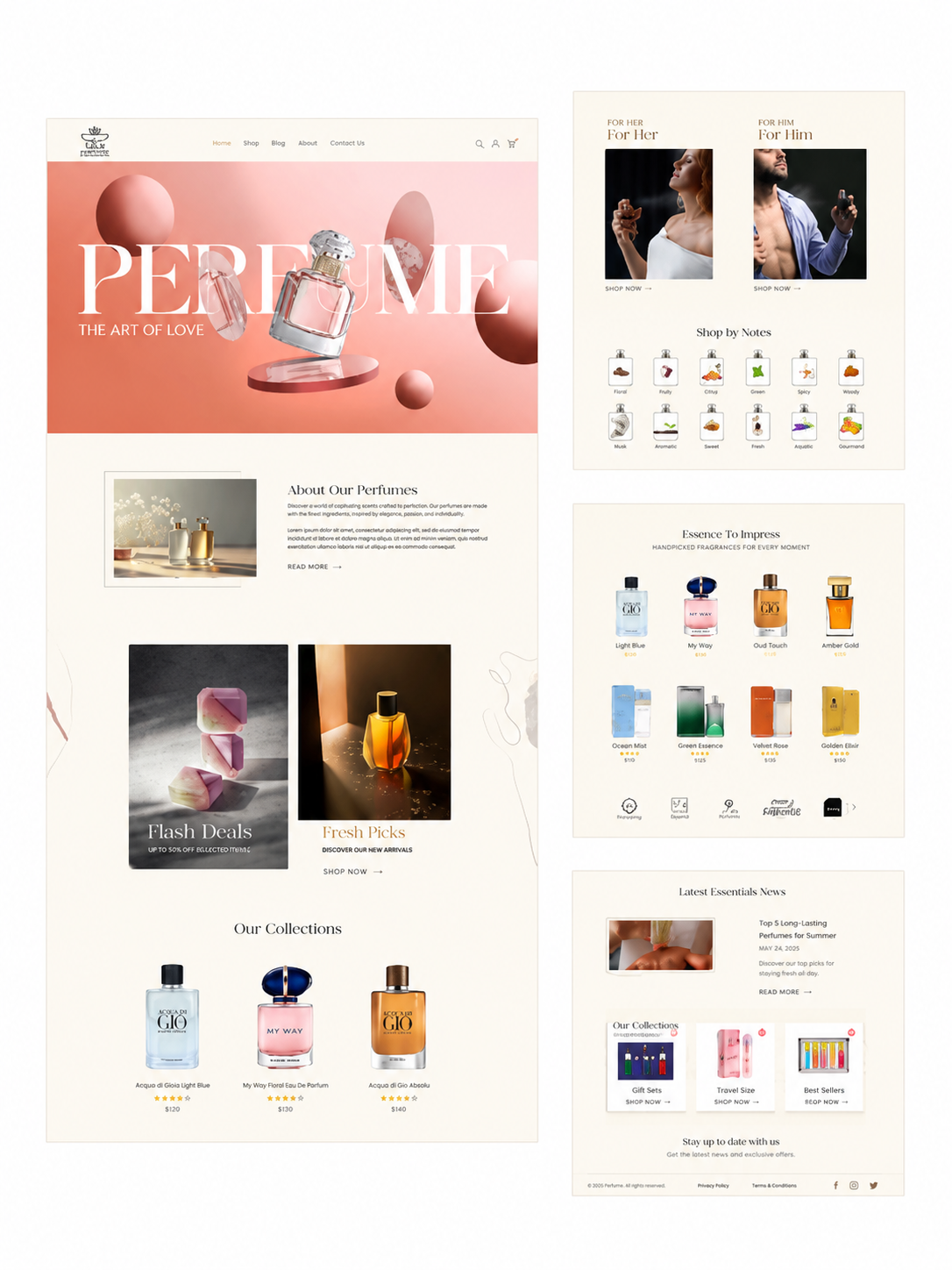 YOX PERFUMES UI Design